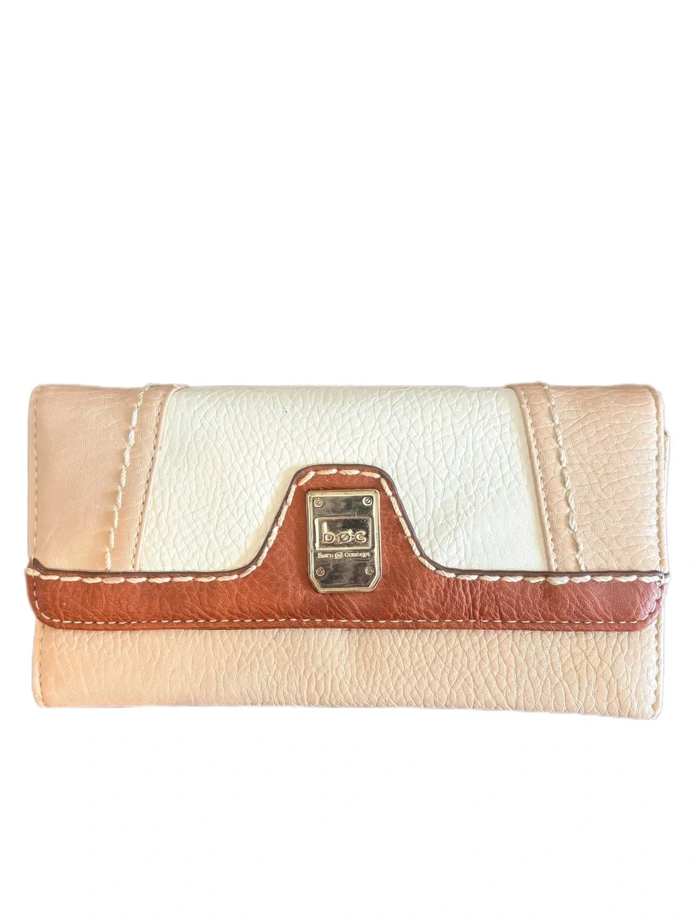 BOC Cream and Tan Wallet